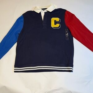 Club Room Navy Polo with Red and Blue colorback rugby